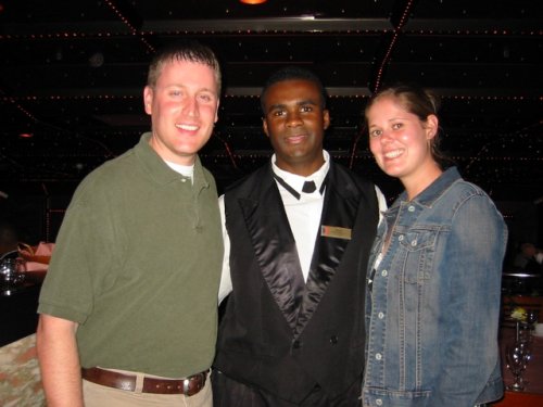 with our waiter Nick